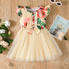 Baby Girl Printed Mesh Dress Summer Sweet Girls Children'S Dress Clothing
