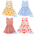 Children's Dress Clothing Girls Floral Print Dress Cartoon Printing Princess Dress