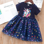 Summer Children'S Girls Printing Dress Fluffy Princess Dresses
