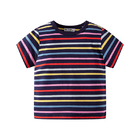Children'S Sports Shirts Customized Boy T-Shirt Children'S Cotton Striped T-Shirt