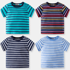 Children'S Sports Shirts Customized Boy T-Shirt Children'S Cotton Striped T-Shirt