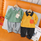 Children'S Outfit Sets Children Long-Sleeved Sets Polo Collar Top Sets
