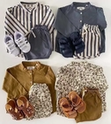 Children'S Outfit Sets Cotton Kids Striped Sets Children'S Casual Printing Sets