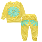 Children'S Outfit Sets Girls Sunflower 2 Piece Sets Kids Casual Sets