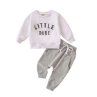 Children'S Letter Print Long Sleeved Clothes Two Piece