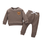 Casual Cartoon Long Sleeved Two Piece Set For Children Baby