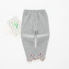Spring Autumn Children'S Casual Trousers Yarn Dyed Boomer Grey Wide Leg Trousers