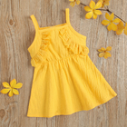 Sleeveless Casual Children'S Dress Clothing Solid Color Casual Dresses Medium Length