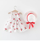 Summer New Children's Dress Clothing Girl Cute Cherry Sling Fruit Design Dress
