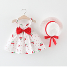 Summer New Children's Dress Clothing Girl Cute Cherry Sling Fruit Design Dress