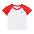 Red And White 140CM Unisex Children Cooling Cute Summer Camp T Shirts For Hot Weather