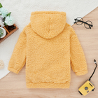 Short Hair Solid Color Pullover Hoodies Yellow Warm Sweatshirts For Winter Odm
