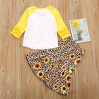 90cm 35in Children'S Outfit Sets Polyester Long Sleeve Shirts Leopard Print Suit