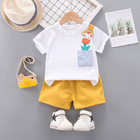 Cotton Summer Children'S Clothing Two Piece Boys Polyester Deer Print Shirt