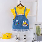 43.3in Children'S Outfit Sets Denim Skirt Lace For Toddler Girls