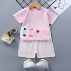 New Summer Shorts Short Sleeve Children's Outfit Sets Cartoon Printing Toddler Two-Piece