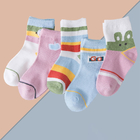 Spandex Children'S Cotton Socks Grey Ankle Cartoon Combed For Boys And Girls