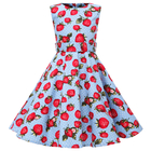 Polka Dot Flower Show Skirt Retro Summer Children'S Clothing Kid Girls Dresses