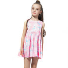 Summer Girls Children'S Casual Dress Sleeveless Flamingo Printed