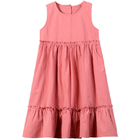 Girls Everyday Casual Dresses Pleated Linen Cotton Kids Summer Children'S Clothing