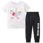 two piece Spring Children's Clothing Short Sleeved T-Shirt Trousers Sets