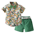 80cm-130cm Children's Outfit Set Kid Boys Short Sleeved Shorts Sets