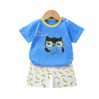 Cotton Cartoon Home Wear Kids Clothing Shorts Short Sleeve Casual Two Piece