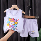 3M-9M Children's Summer Cotton Suit Girls' Shorts Clothes Boys' Sleeveless