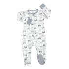 Boys' And Girls' Newborn Footed Rompers Zip Front Non-Slip