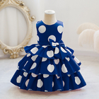 7Y-8Y Kid Polka Dot Princess Birthday Dress 60% Cotton