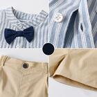 Children'S Outfit Sets Short Sleeve Top Bow Tie Casual Children'S Wear Two Piece Set