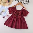 Children'S Dress Clothing Summer Girls Suspender Dress Solid Color Dress