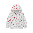 Winter Children'S Clothing Infant Hooded Cartoon Print Zip Kids Jacket