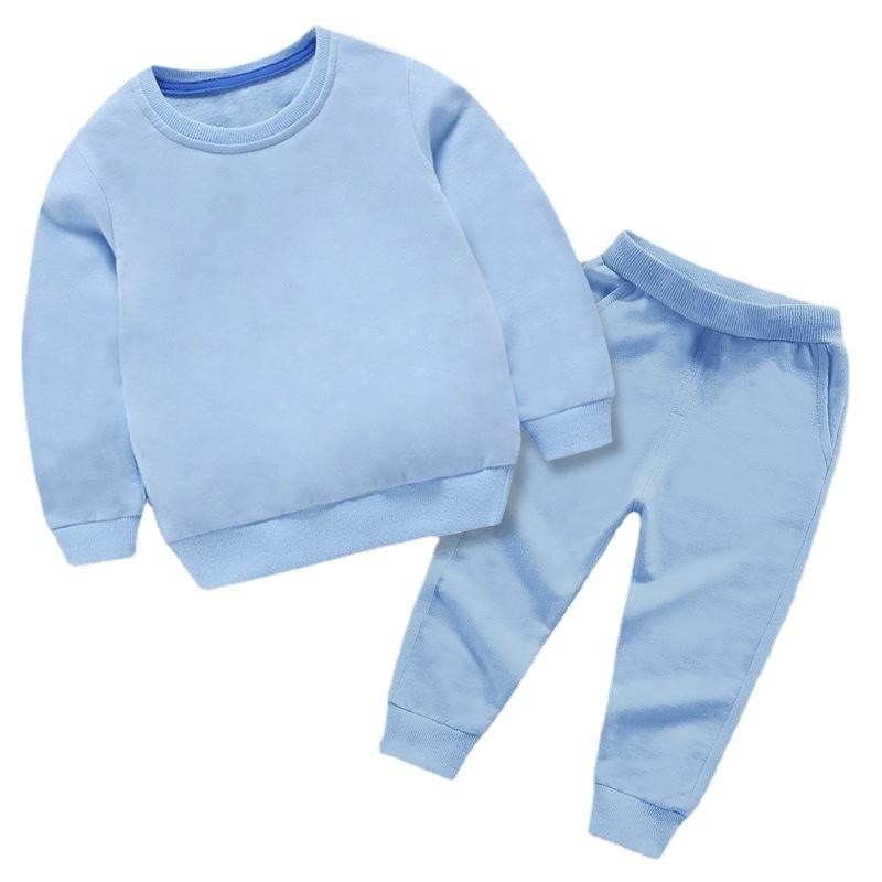 Children'S Outfit Sets Solid Color Sweater Sets Children'S Cotton Two Piece