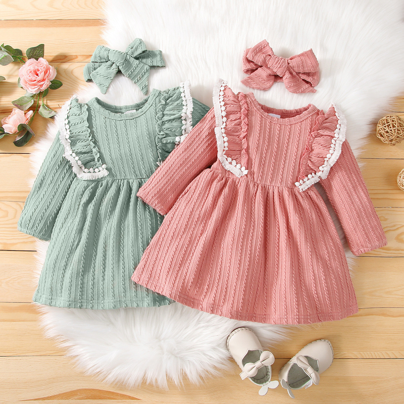 Breathable Children'S Dress Clothing Solid Color Sleeveless Dresses Sweet Green