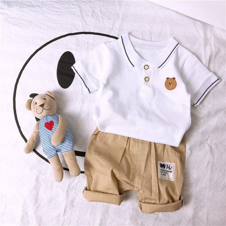 1.2M Polyester Holiday Children'S Outfit Sets Wear Lapel Collar