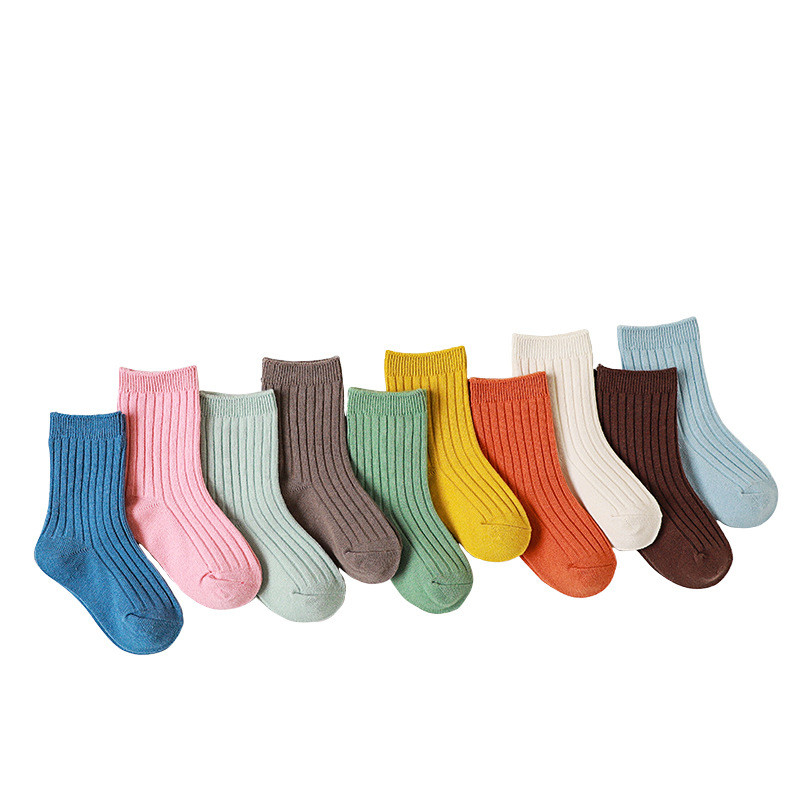 Unisex Thick Children'S Cotton Socks Blue Pink Foot Tube For Children'S