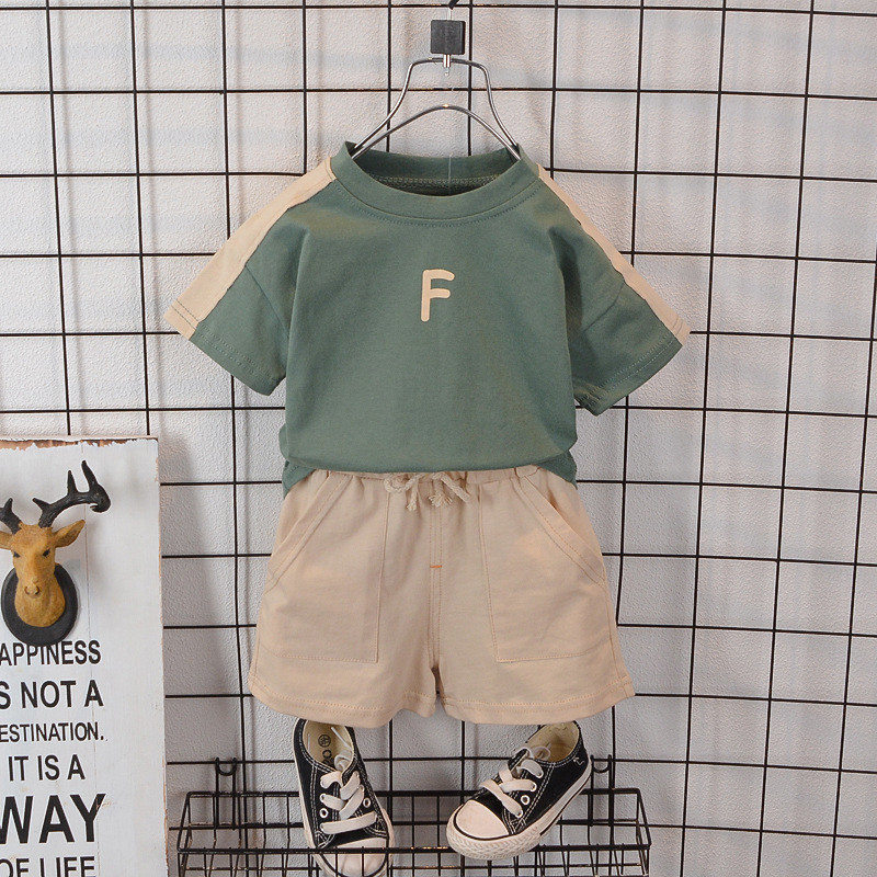 Children'S Outfit Sets 2022 New Short Sleeved Shorts Boys Outfit Sets