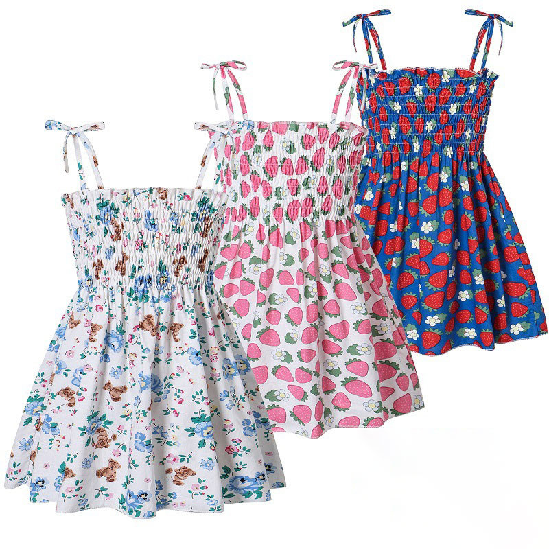Little Girls Rainbow Beach Sundress Children's Dress Clothing